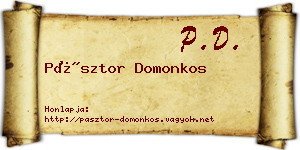 Pásztor Domonkos névjegykártya